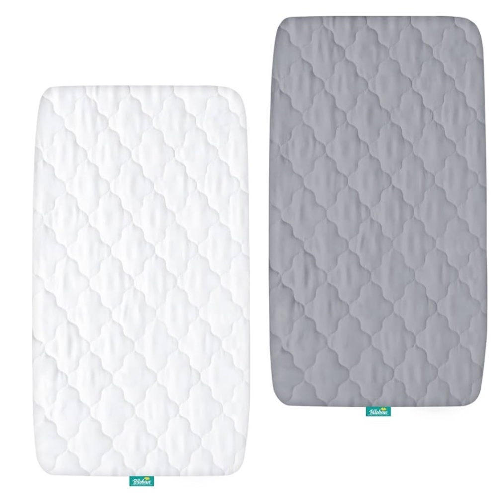 NEW Set of 2  Quilted Bassinet Mattress Covers Waterproof